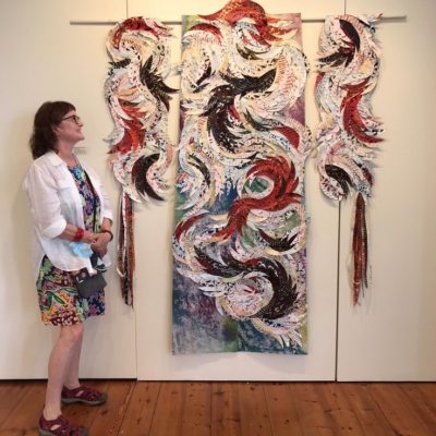 Kimono at Art Textile Biennale with Louise Saxton